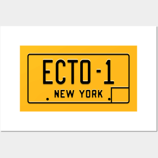 Ecto-1 Licence Plate Art (Ghostbusters) Posters and Art